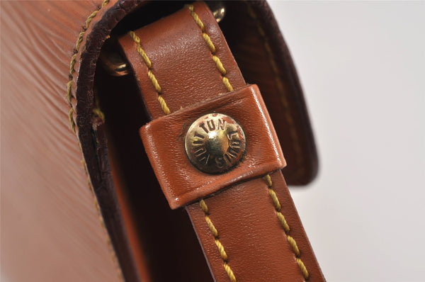 Auth Louis Vuitton Epi Pochette Sellier Dragonne Clutch Bag M52618 Brown 8933J