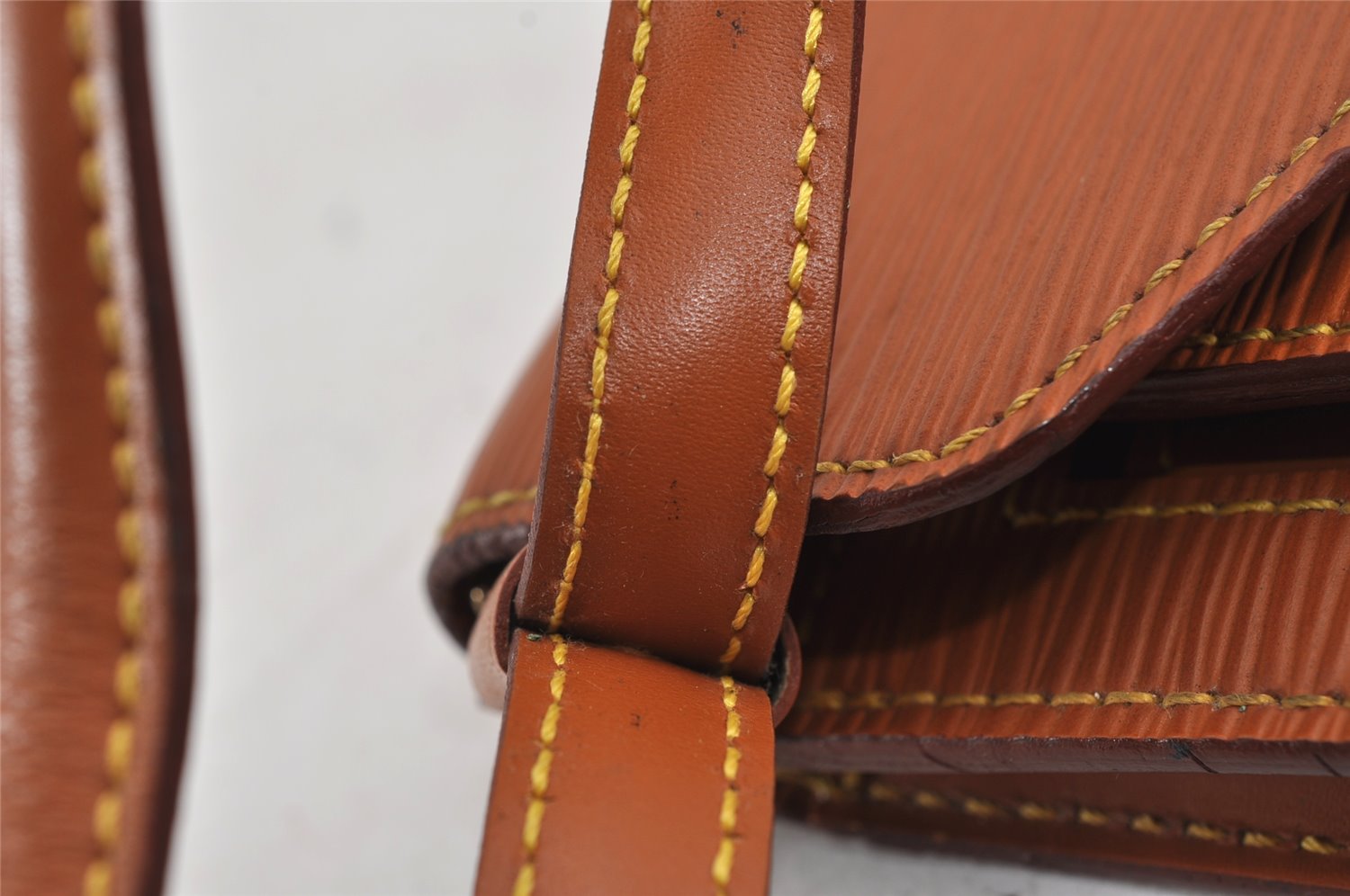 Auth Louis Vuitton Epi Pochette Sellier Dragonne Clutch Bag M52618 Brown 8933J