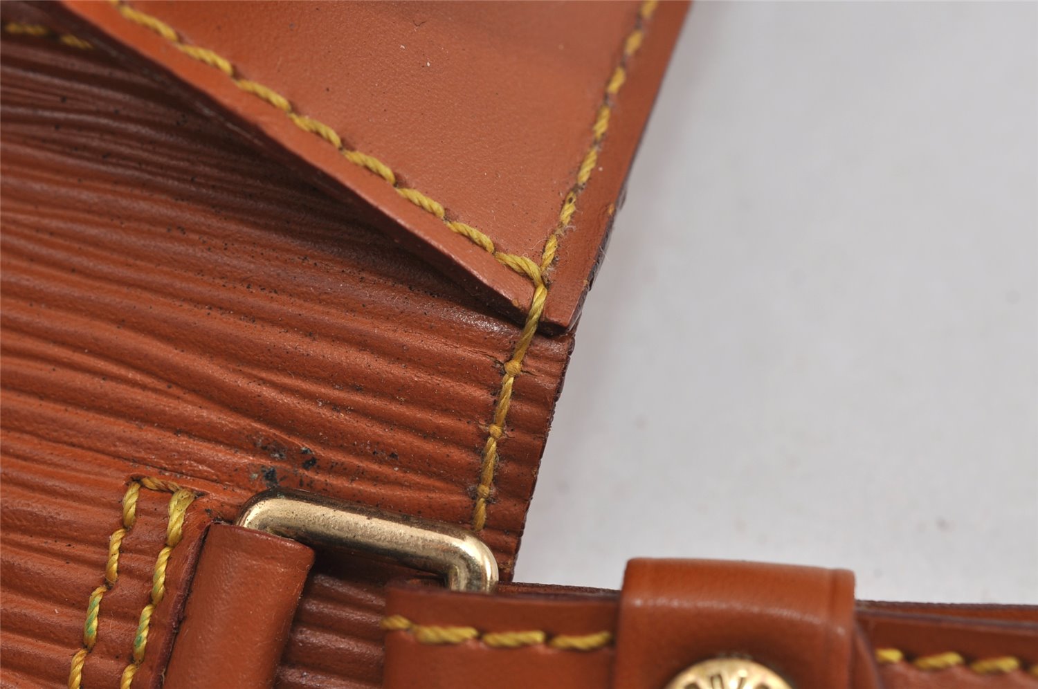 Auth Louis Vuitton Epi Pochette Sellier Dragonne Clutch Bag M52618 Brown 8933J