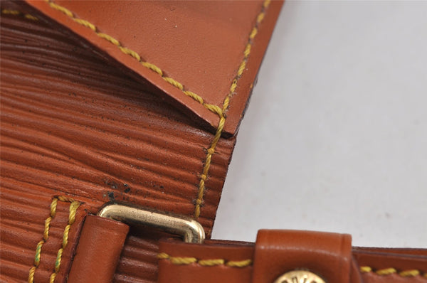 Auth Louis Vuitton Epi Pochette Sellier Dragonne Clutch Bag M52618 Brown 8933J