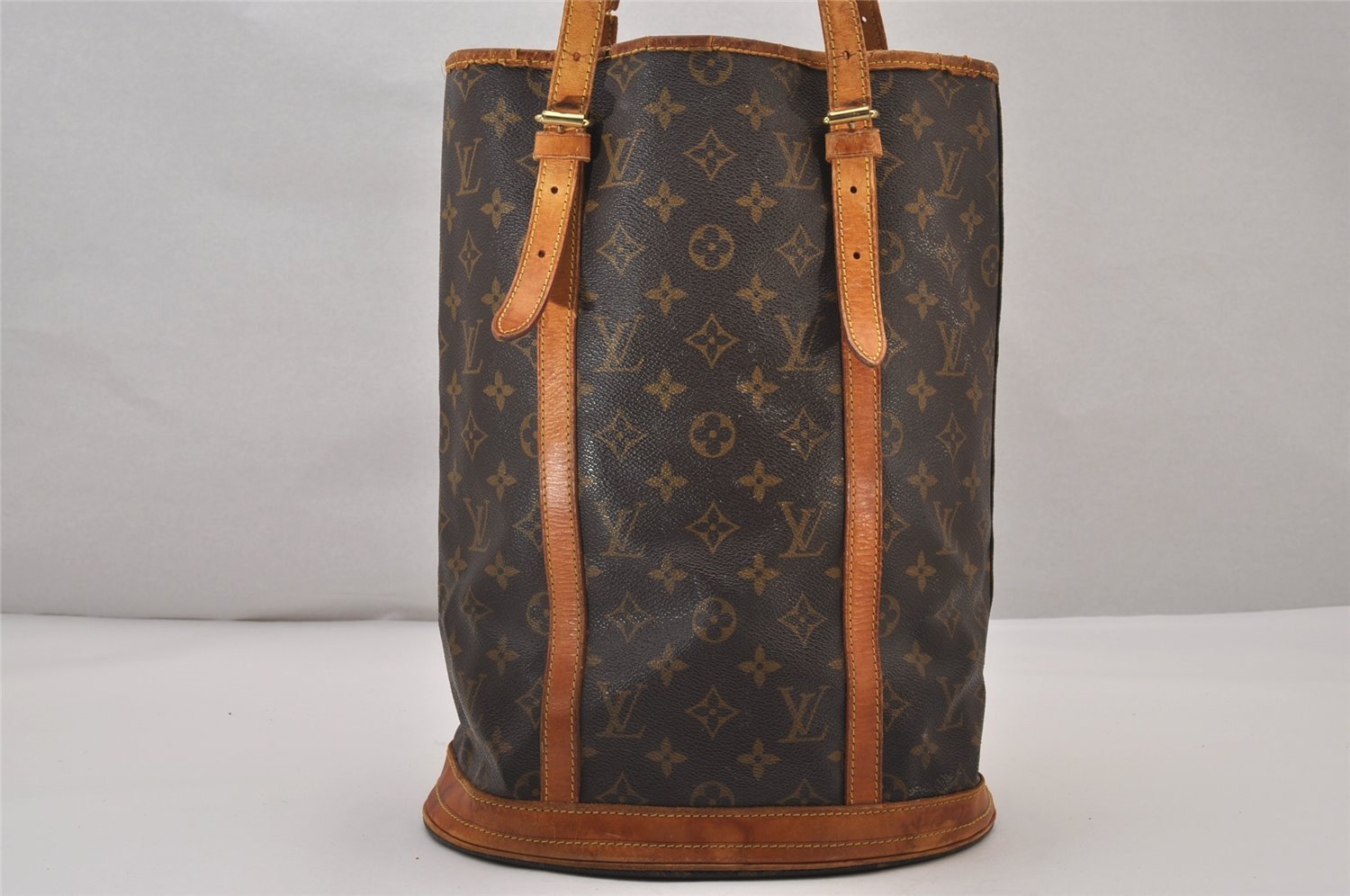 Authentic Louis Vuitton Monogram Bucket GM Shoulder Tote Bag M42236 Junk 8935I