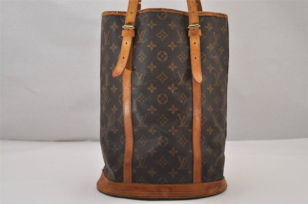 Authentic Louis Vuitton Monogram Bucket GM Shoulder Tote Bag M42236 Junk 8935I