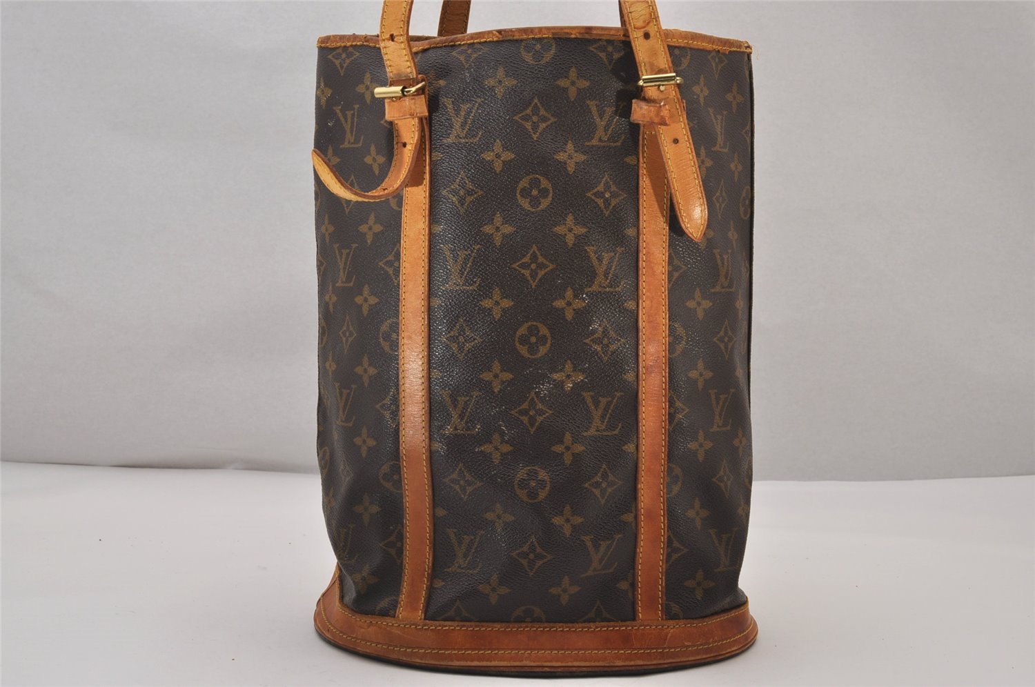 Authentic Louis Vuitton Monogram Bucket GM Shoulder Tote Bag M42236 Junk 8935I
