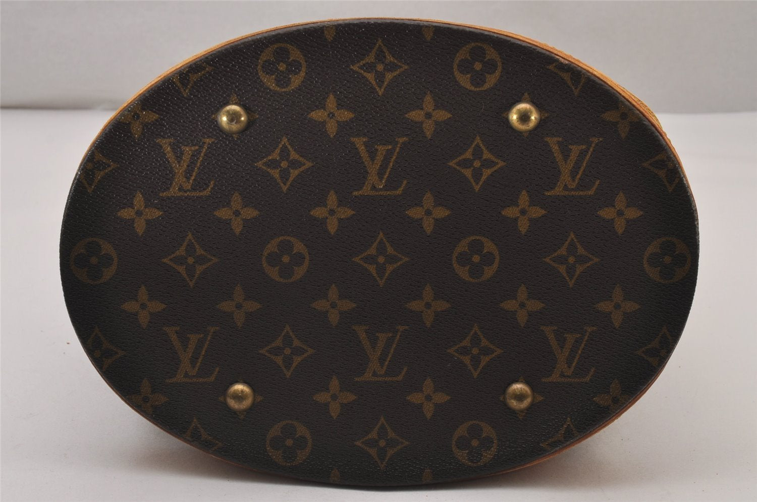 Authentic Louis Vuitton Monogram Bucket GM Shoulder Tote Bag M42236 Junk 8935I