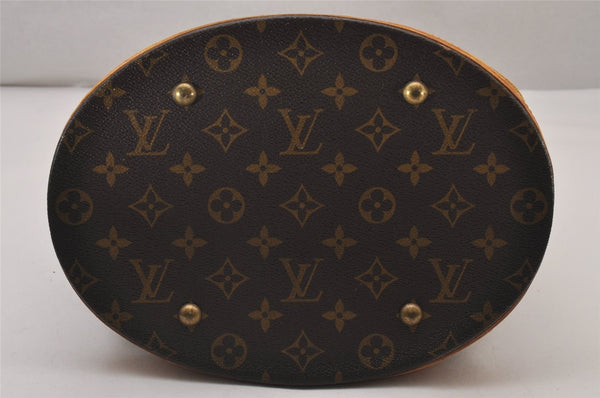 Authentic Louis Vuitton Monogram Bucket GM Shoulder Tote Bag M42236 Junk 8935I