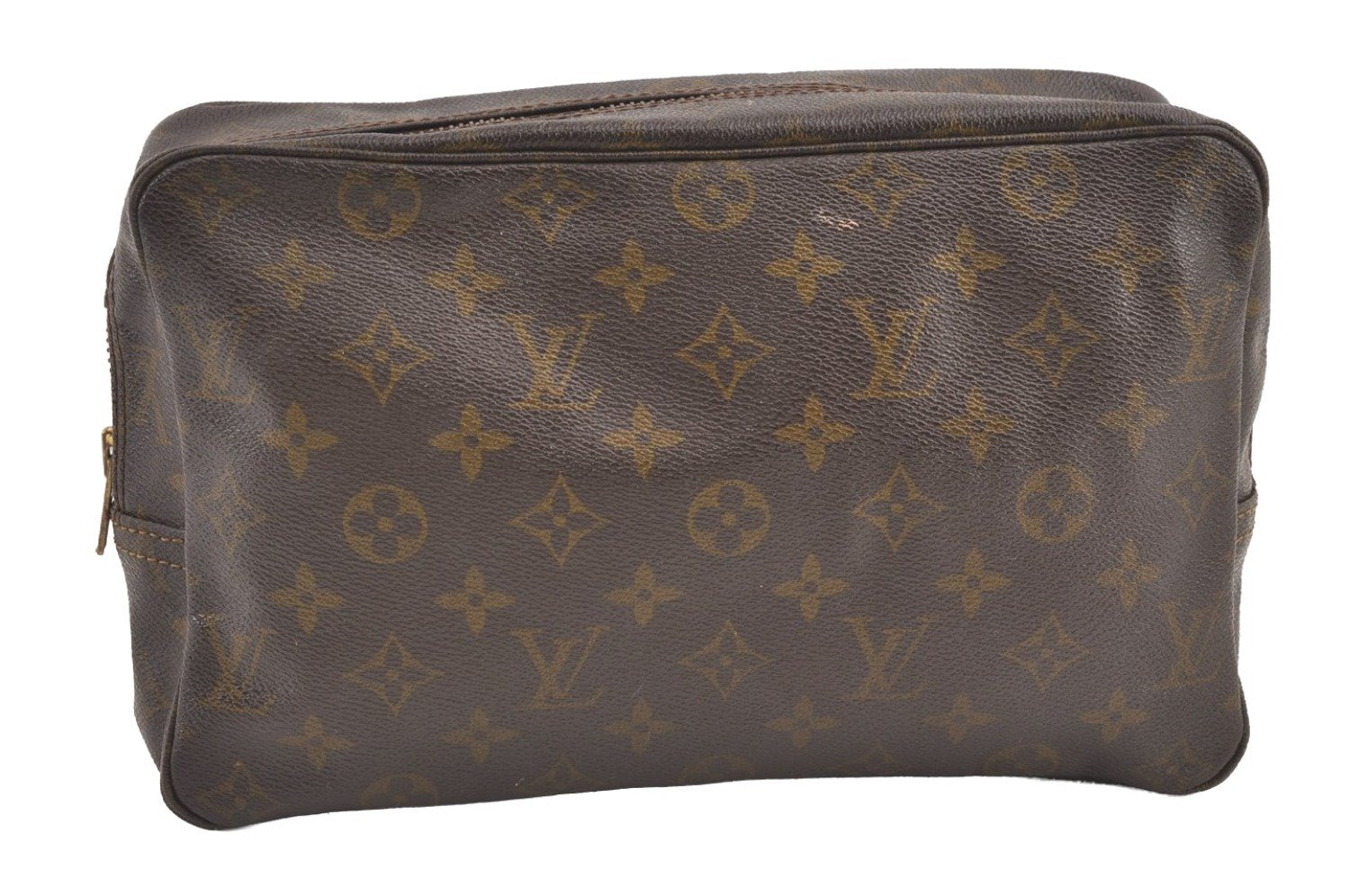 Auth Louis Vuitton Monogram Trousse Toilette 25 Clutch Hand Bag M47527 LV 8937J