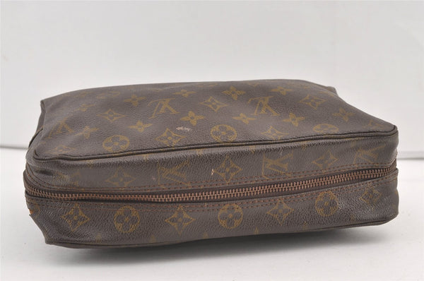 Auth Louis Vuitton Monogram Trousse Toilette 25 Clutch Hand Bag M47527 LV 8937J
