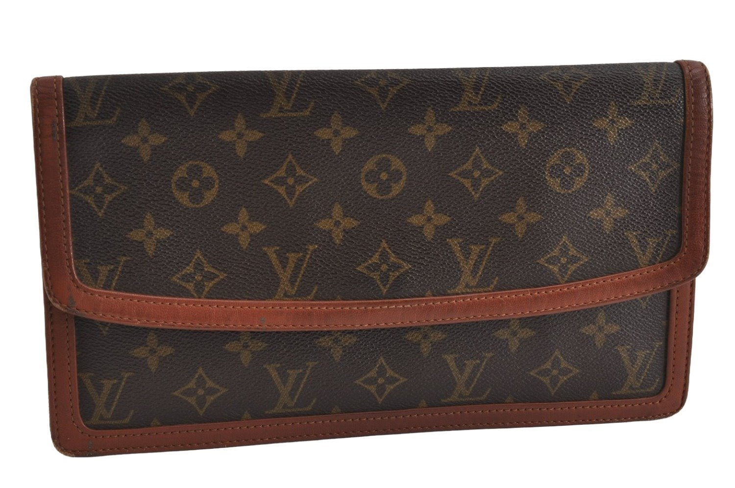 Authentic Louis Vuitton Monogram Pochette Dame GM M51810 Clutch Hand Bag 8938I