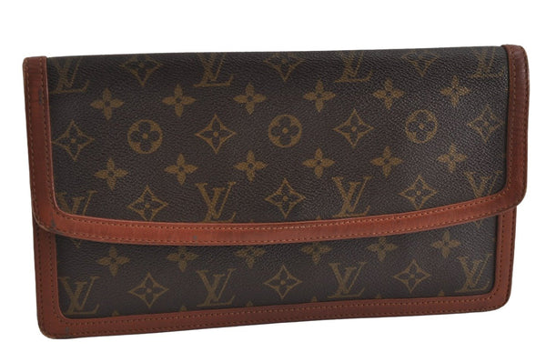 Authentic Louis Vuitton Monogram Pochette Dame GM M51810 Clutch Hand Bag 8938I