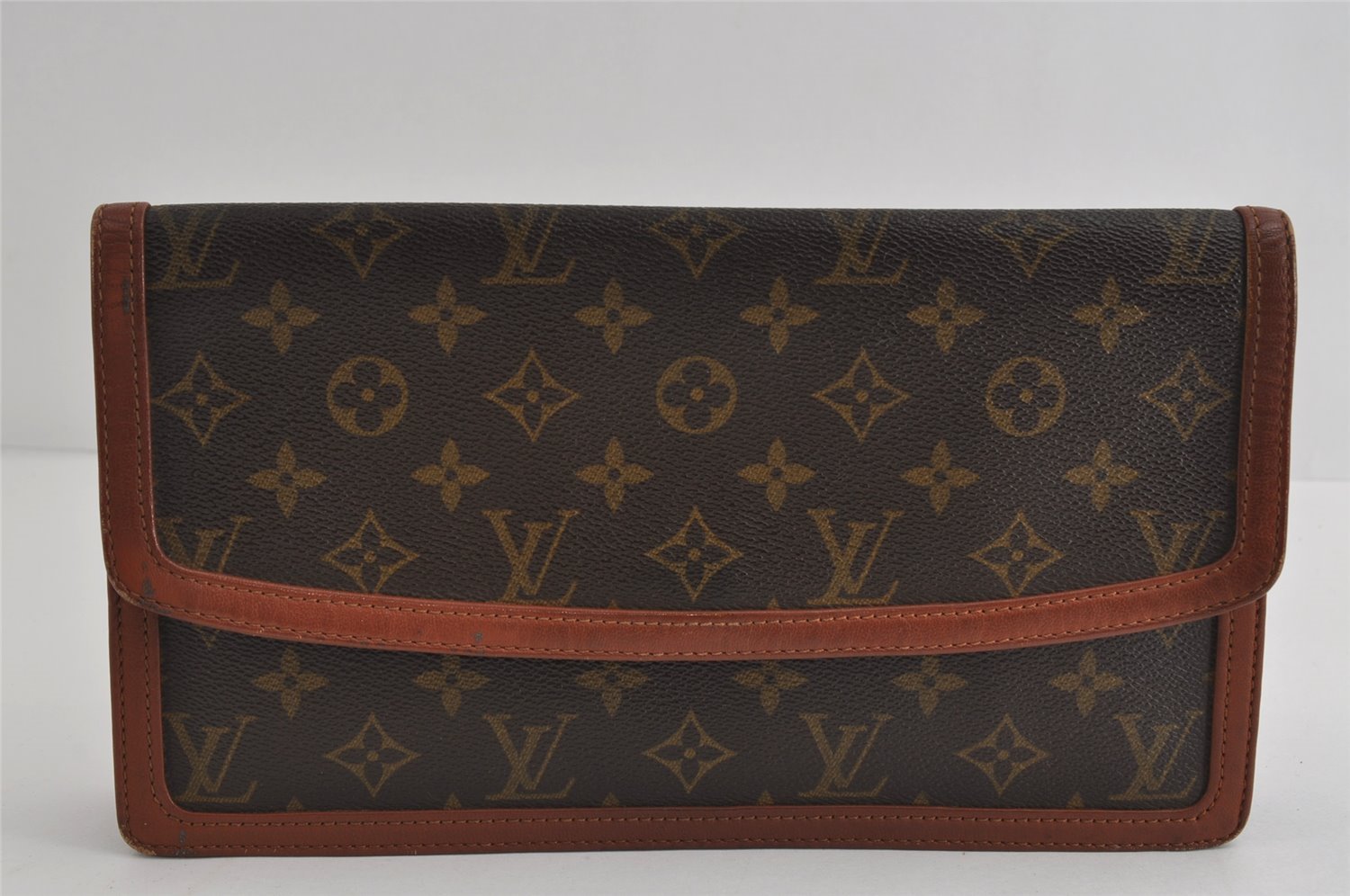 Authentic Louis Vuitton Monogram Pochette Dame GM M51810 Clutch Hand Bag 8938I