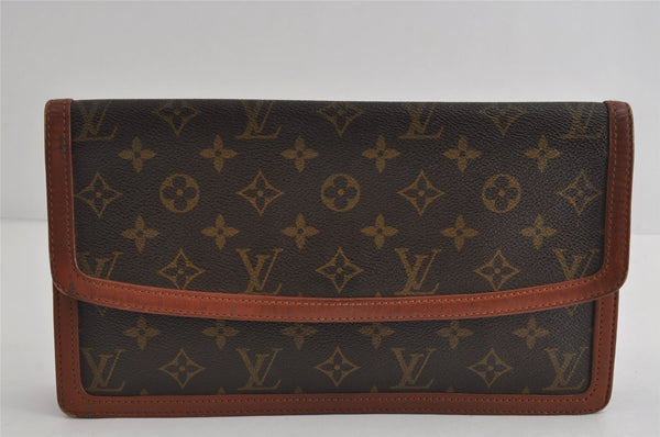 Authentic Louis Vuitton Monogram Pochette Dame GM M51810 Clutch Hand Bag 8938I