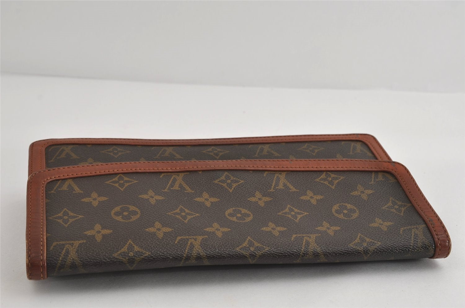 Authentic Louis Vuitton Monogram Pochette Dame GM M51810 Clutch Hand Bag 8938I