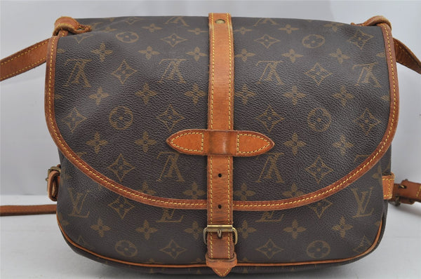 Authentic Louis Vuitton Monogram Saumur 30 Shoulder Cross Bag M42256 LV 8938J