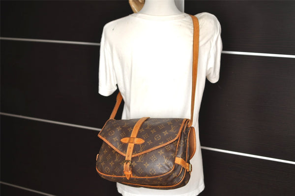 Authentic Louis Vuitton Monogram Saumur 30 Shoulder Cross Bag M42256 LV 8938J