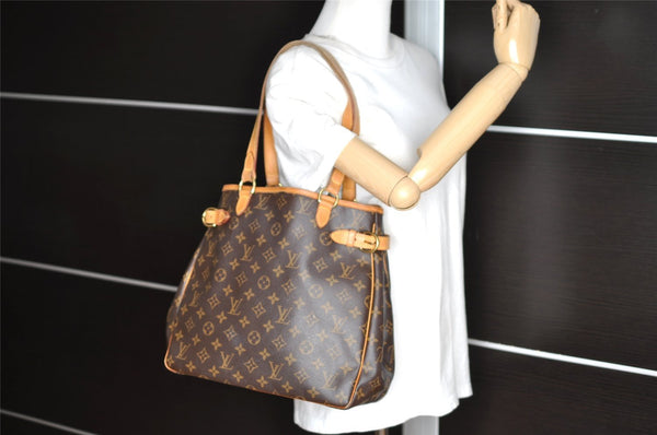 Authentic Louis Vuitton Monogram Batignolles Vertical Tote Bag M51153 LV 8941I