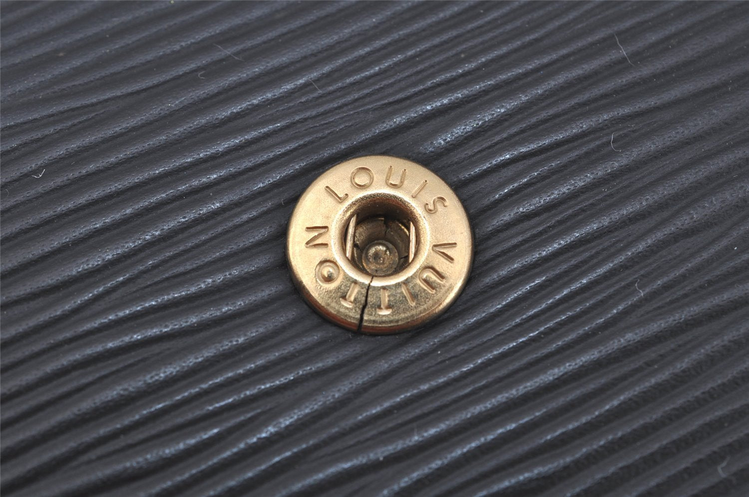 Authentic Louis Vuitton Epi Arts Deco Clutch Hand Bag Black M52632 LV 8942I