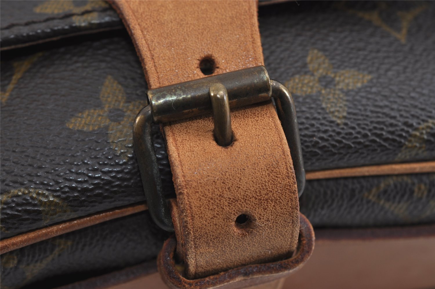 Authentic Louis Vuitton Monogram Cartouchiere MM M51253 Shoulder Cross Bag 8945I