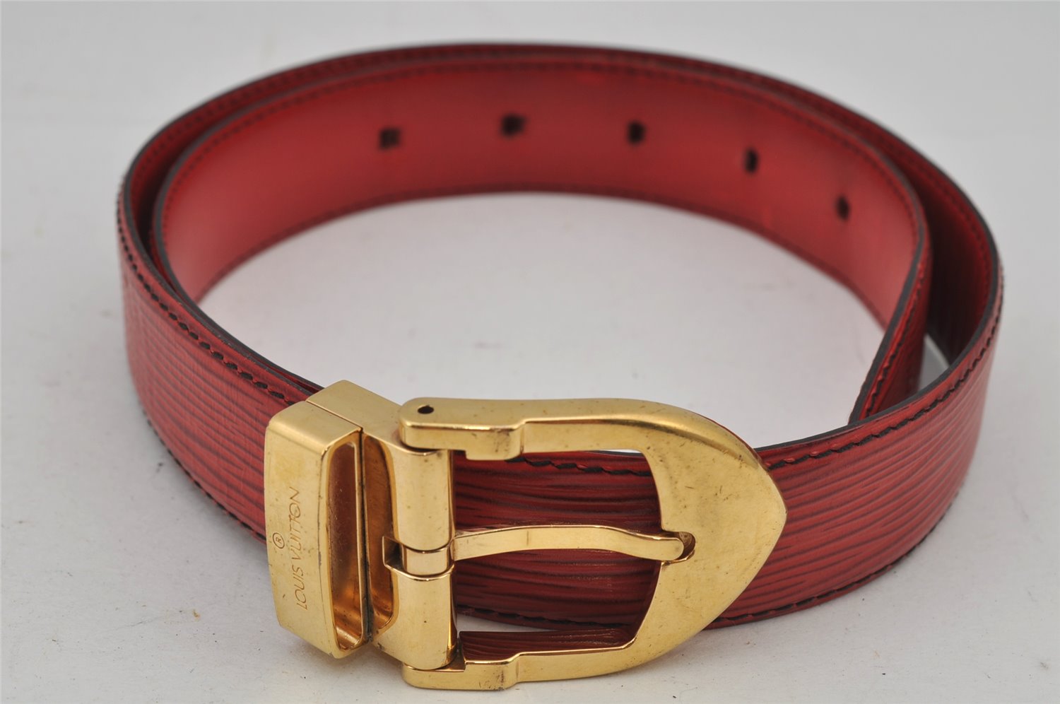 Authentic Louis Vuitton Epi Ceinture Classic Belt 25.6-29.5