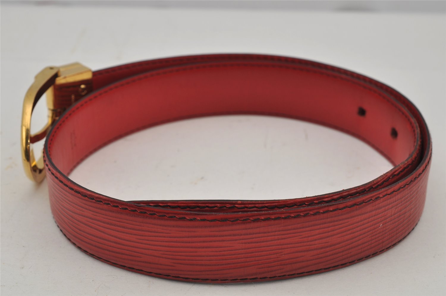 Authentic Louis Vuitton Epi Ceinture Classic Belt 25.6-29.5