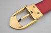 Authentic Louis Vuitton Epi Ceinture Classic Belt 25.6-29.5" R15007 Red 8945J