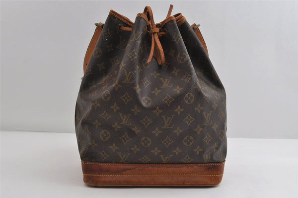 Authentic Louis Vuitton Monogram Noe Shoulder Drawstring Bag M42224 LV 8946I