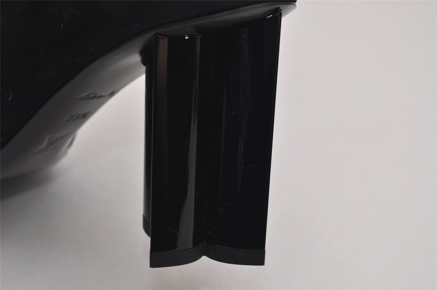 Auth Louis Vuitton Silhouette Line Ankle Boots Suede US Size 7.5 Black 8946J