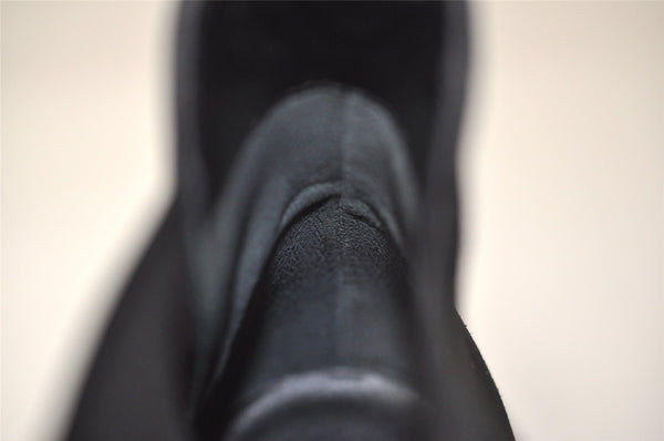 Auth Louis Vuitton Silhouette Line Ankle Boots Suede US Size 7.5 Black 8946J