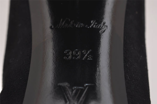 Auth Louis Vuitton Silhouette Line Ankle Boots Suede US Size 7.5 Black 8946J