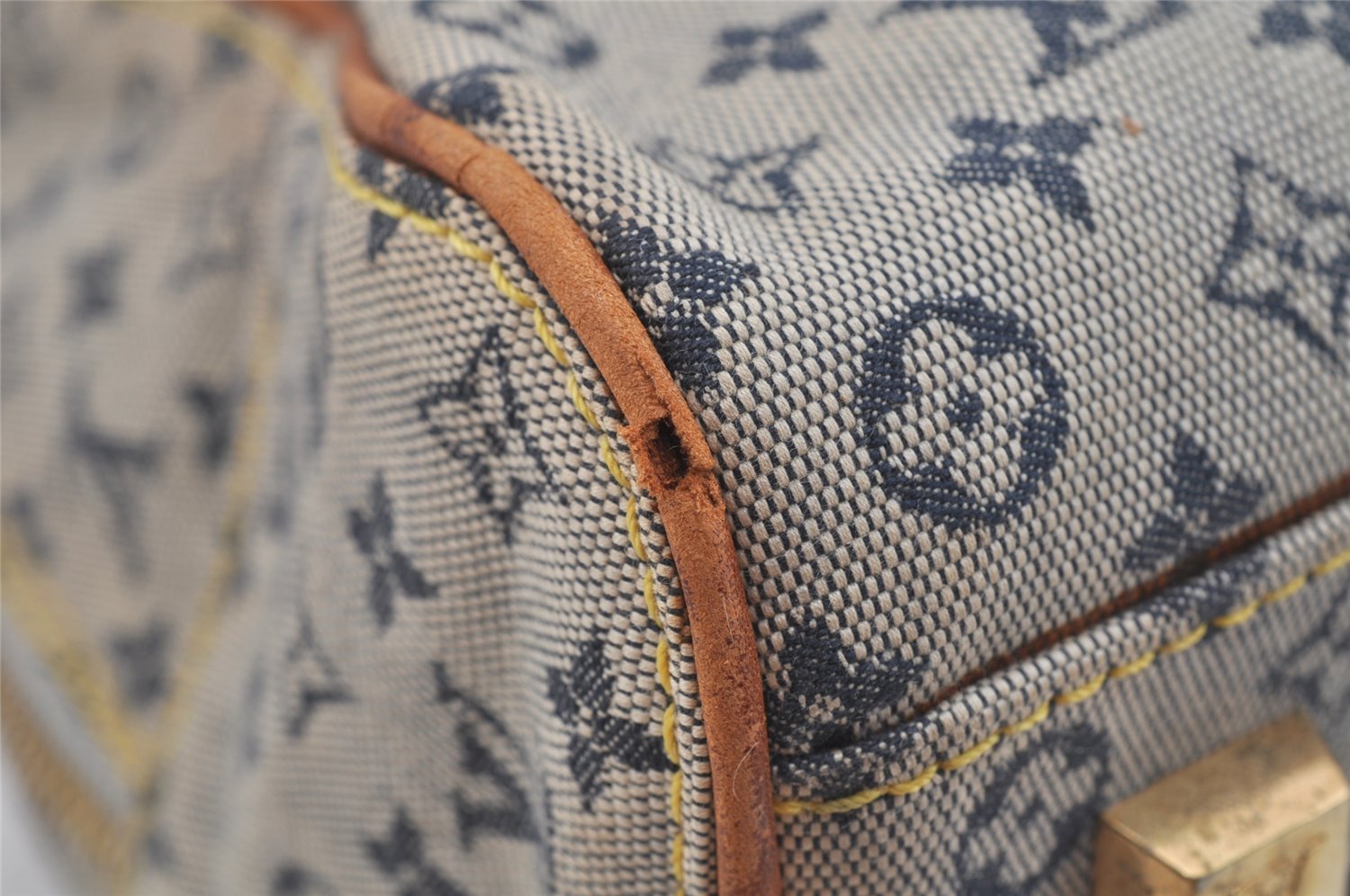 Authentic Louis Vuitton Monogram Mini Marie Shoulder Bag Blue M92003 LV 8948I