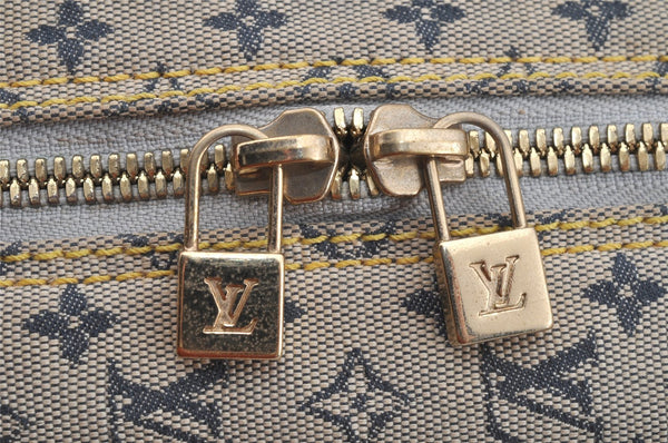 Authentic Louis Vuitton Monogram Mini Marie Shoulder Bag Blue M92003 LV 8948I