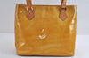 Authentic Louis Vuitton Vernis Houston Shoulder Hand Bag Yellow M91004 LV 8949I