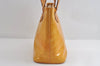 Authentic Louis Vuitton Vernis Houston Shoulder Hand Bag Yellow M91004 LV 8949I