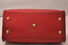 Authentic YVES SAINT LAURENT Cabas Shyc 2Way Shoulder Tote Bag Leather Red 8949J