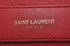 Authentic YVES SAINT LAURENT Cabas Shyc 2Way Shoulder Tote Bag Leather Red 8949J