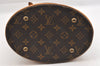 Authentic Louis Vuitton Monogram Bucket PM Shoulder Tote Bag M42238 Junk 8951I