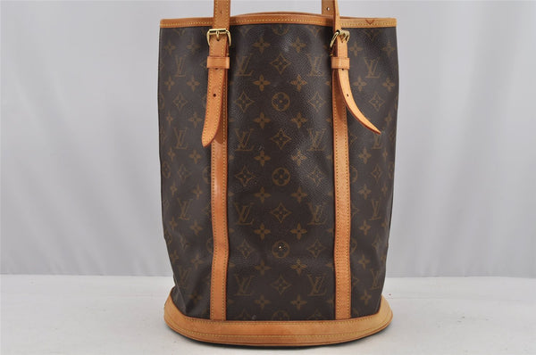 Authentic Louis Vuitton Monogram Bucket GM Shoulder Tote Bag M42236 Junk 8952I