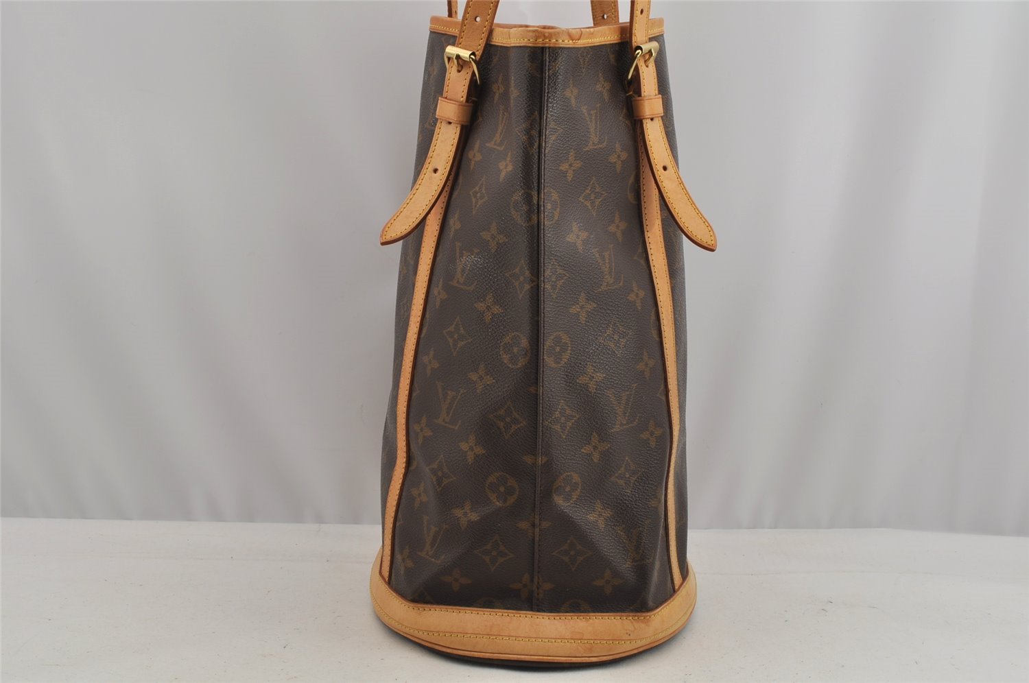 Authentic Louis Vuitton Monogram Bucket GM Shoulder Tote Bag M42236 Junk 8952I