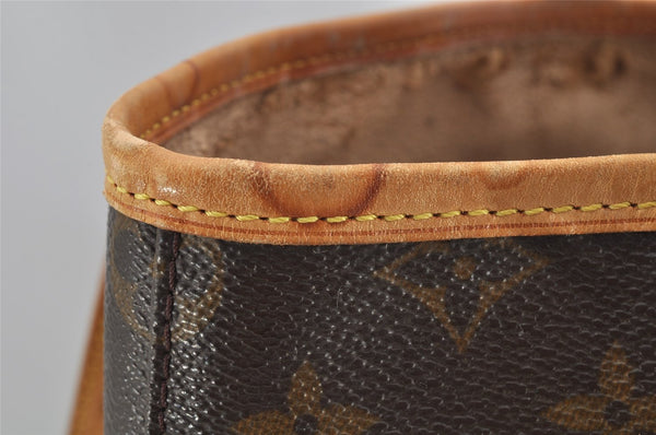 Authentic Louis Vuitton Monogram Bucket GM Shoulder Tote Bag M42236 Junk 8952I