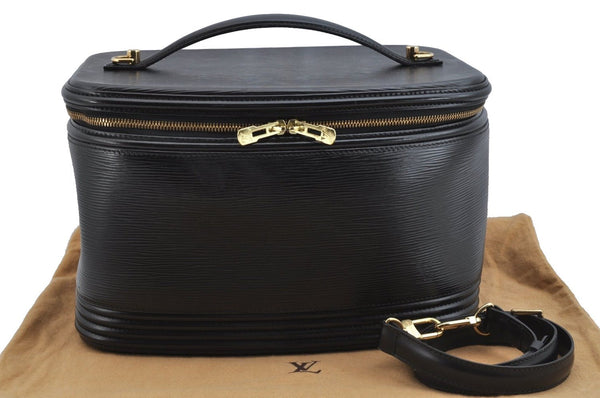 Authentic Louis Vuitton Epi Nice 2Way Cosmetic Vanity Bag Black M48012LV 8956J