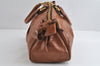 Authentic MIU MIU Ribbon Leather 2Way Shoulder Cross Body Hand Bag Brown 8958I