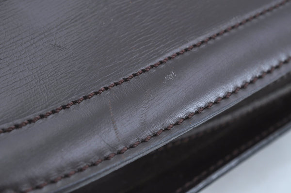 Authentic GUCCI Vintage Hand Boston Bag Leather Brown 8959G