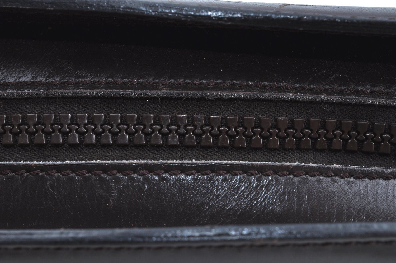 Authentic GUCCI Vintage Hand Boston Bag Leather Brown 8959G