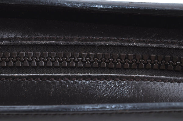 Authentic GUCCI Vintage Hand Boston Bag Leather Brown 8959G