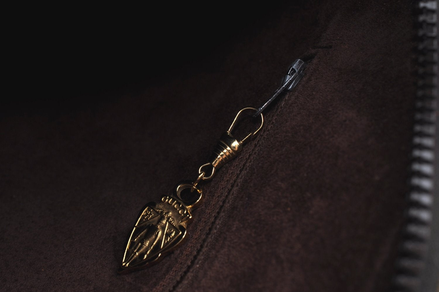 Authentic GUCCI Vintage Hand Boston Bag Leather Brown 8959G