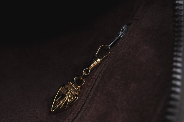 Authentic GUCCI Vintage Hand Boston Bag Leather Brown 8959G