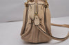 Authentic Chloe Paraty Medium 2Way Shoulder Hand Bag Purse Leather Beige 8960I