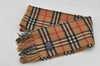 Authentic Burberrys Nova Check Cashmere Winter Scarf Stole Brown 8962I