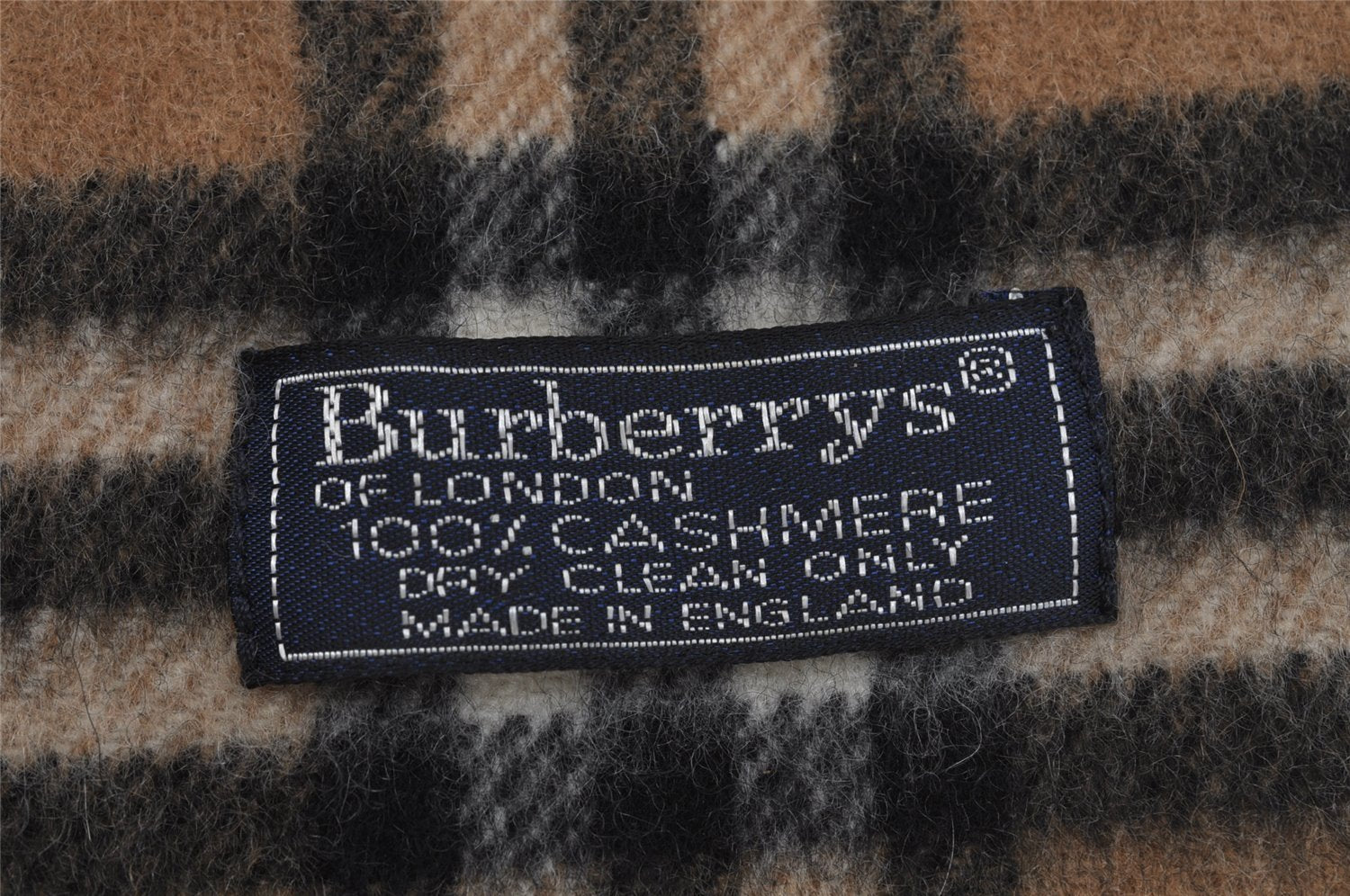 Authentic Burberrys Nova Check Cashmere Winter Scarf Stole Brown 8962I