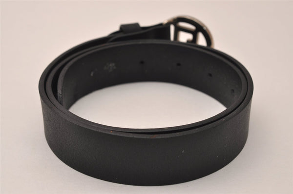 Authentic FENDI Vintage Belt Leather Size 66-76cm 26-29.9" Black 8963J