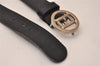 Authentic FENDI Vintage Belt Leather Size 66-76cm 26-29.9" Black 8963J